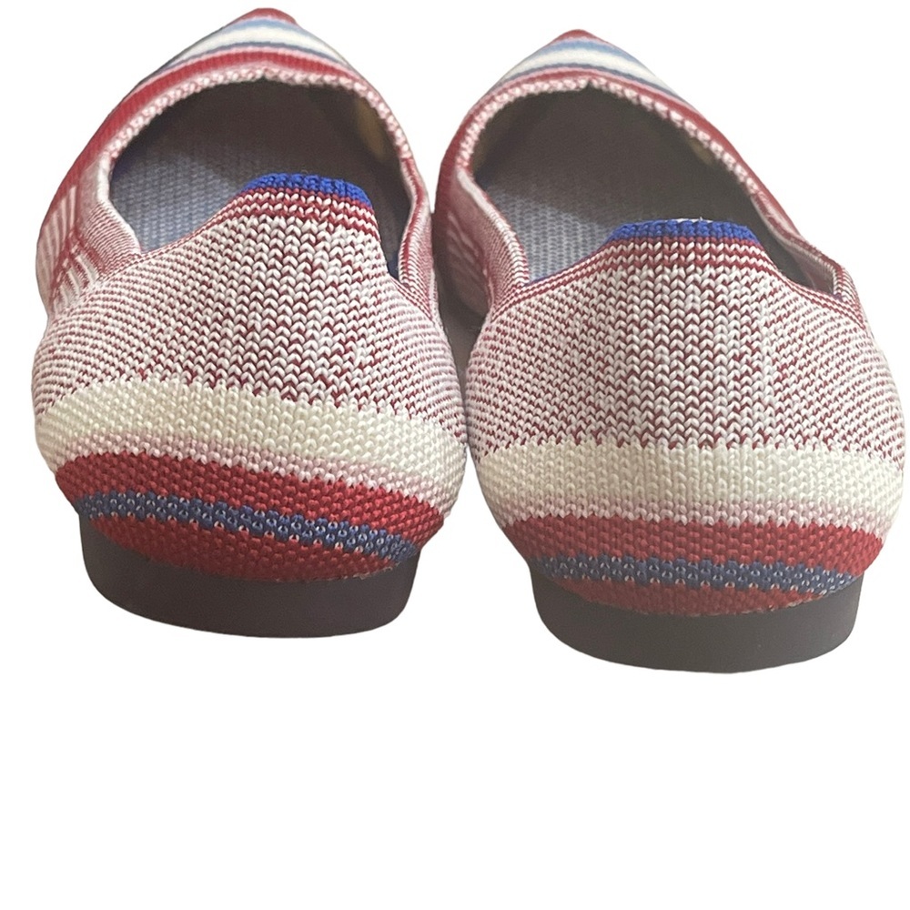 Rothy's 7 Varsity Stripe Red Points Rare Unicorn‎ Flat Shoes BNIB - Picture 12 of 15